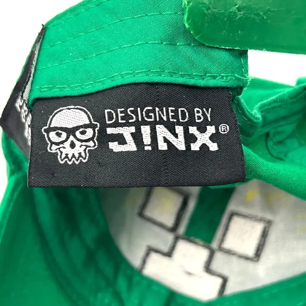 Minecraft Creeper Hat Boys Youth OS Green Snapback Cap Mojang Jinx Video Game